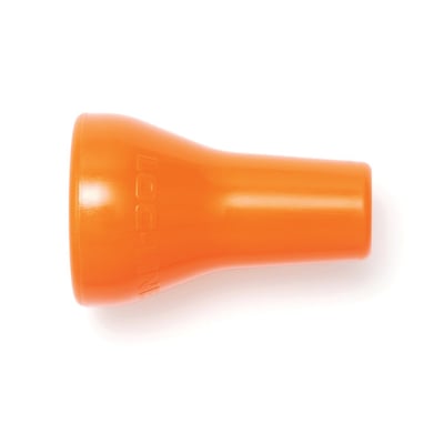 Orange Loc-Line multidyse 16XØ1,5 i plast, med indgraveret logo på siden og en hvid baggrund.