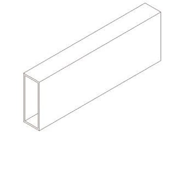 Eaton skinneisolation 30 x 10 mm, 3 meter lang, isoleringsprofil med rektangulært tværsnit i enkel skitse.