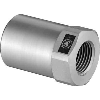 Viega Megapress indstiksstykke 1" x 3/4" i ulegeret stål med zink-nikkel belægning og Rp-gevind.