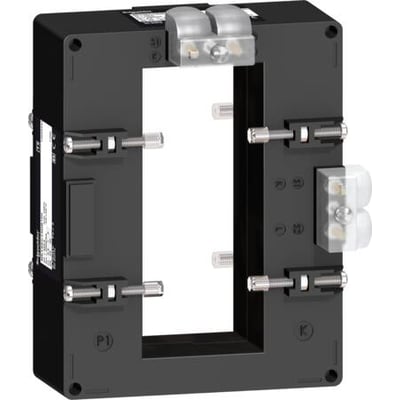 Schneider Electric PowerLogic strømtransformer 2000/5A, klasse 0.5, 50VA, i sort robust design med tydelige terminaler.