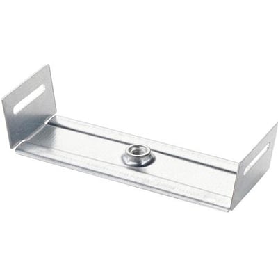 Schneider Electric ophæng type U til kabelbakker på 70 mm bredde, fremstillet af el-forzinket stål med integreret møtrik for gevindstænger.