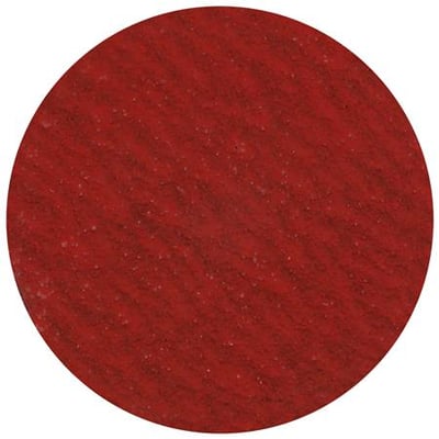 Tyrolit Qdisc lærred 75XR CA36 P93 quick change disc, viser den røde overflade med kornstruktur til stål.