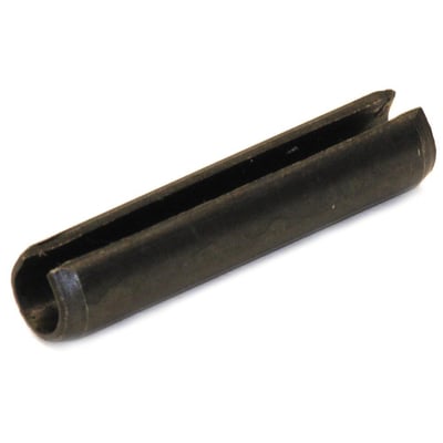 Sort spændstift med slids i fjederstål, DIN 1481 standard, måler 3x40mm.