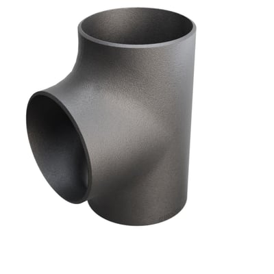 Tee P235GH fitting med dimensionerne 139,7 x 4 mm, fremstillet af stål på hvid baggrund.