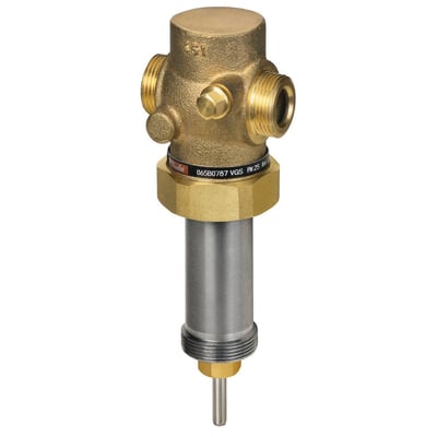 Danfoss VGS 20 trykaflastet 2-vejs gevindventil, DN20 med G 1" gevind og messinghus.