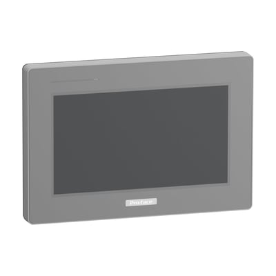 Schneider Electric Pro-face STM6000 touch panel display med 7" skærm i grå plast med Pro-face logo.