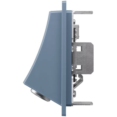 Siemens SIMATIC HMI Tilslutningsboks, kompakt, Profinet og Profisafe, set fra siden med kabinet og monteringsdetaljer.