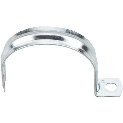 Enkel FZB-kabelbøjle nummer 50 med én lap, fremstillet af galvaniseret metal til sikker kabelmontering.