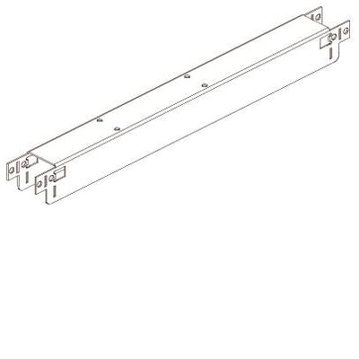 Eaton Tabula skinneholderjern til bundmontering, 3 meter langt metaljern med monteringshuller og endeflanger.