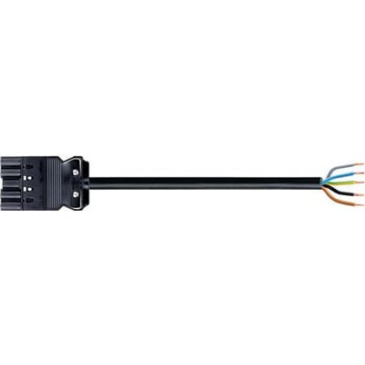 Sort Wieland Gesis GST18I5 tilslutningskabel med 5-polet hanstik og frie, farvede ledere.