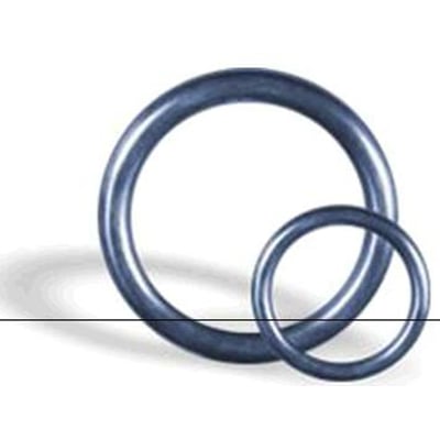 To mørkeblå O-ringe af EPDM-70 FDA peroxid, en stor og en lille, fremstillet til statisk tætning.