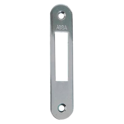 Assa Abloy slutblik 2887-1 til låsekasse 2587, vist forfra med to skruehuller og en aflang åbning.