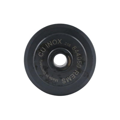 Rems Cu-INOX skærehjul med serienummer 844050 216, tydeligt mærket 'Made in Germany' og 'REMS'.