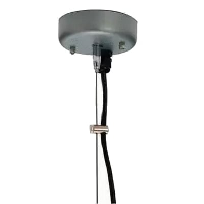 Ansell Lighting Gemini linear wirekit på 1,3 meter med rund loftskop, sort ledning og tynd ophængswire.