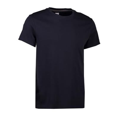 Seven Seas navy T-shirt med rund hals i størrelse M, fremstillet af bomuld for optimal komfort og pasform.