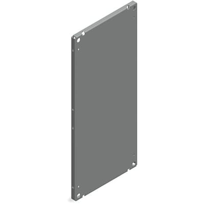 Schneider Electric galvaniseret montageplade med målene 1600x800mm, vist fra siden i grå.