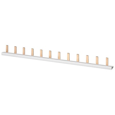 Siemens PIN samleskinne 214 mm lang med 10 mm² kobberstifter, perfekt til fejlstrømsenheder og miniatureafbrydere.