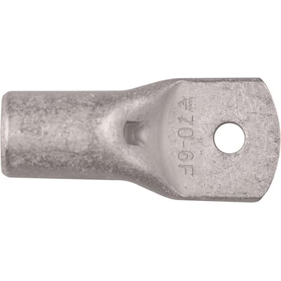 Elpress Cu-rørkabelsko KRF70-10 med 70mm² tilslutning og M10 laske. Fortinnet kobber med inspektionshul.