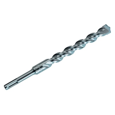 Thürmer hammerbor med SDS-plus-fatning og to skær, 6 mm i diameter og 210 mm langt, set skråt fra siden.