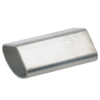 Klauke muffe til sektorledere 35 mm2, DIN-udgave, fremstillet af galvaniseret fortinnet kobber med oval åbning på hvid baggrund.