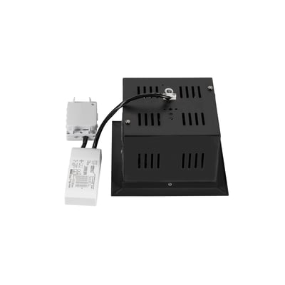 Bagside af SLV KADUX downlight med tilsluttet driver, vist med metalstruktur og monteringsdetaljer.