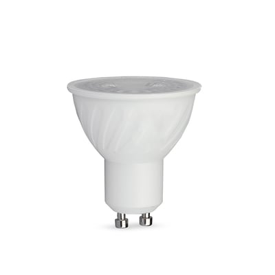 V-TAC VT-275 LED spotlight med GU10 fatning, fremstillet i hvidt plast med synlige metalben.