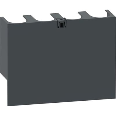 Schneider Electric klemmeafskærmning TPSISO30 i mørkegrå plast til 160A TransferPacT TA16D, leveres i 3 stk. med monteringsbeslag.
