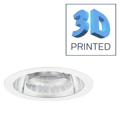 GreenSpace Downlight DN471B, en 3D-printet hvid indbygningsspot med klar optik til Ø200 mm udskæring, 2000 lm, 4000K.
