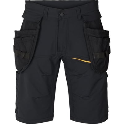 Kansas Evolve shorts i sort, model 132074, med CORDURA-forstærkede hængelommer og flere praktiske lommer.