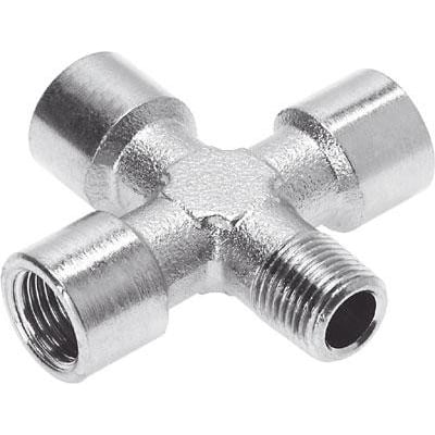 Festo X-forskruning NPFC-X-R14-3G14-MFFF med messing og forniklet gevind, fremstillet af robust metal.