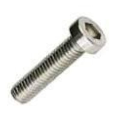 M8x16 cylinderhovedskrue i rustfrit stål A2 med lavt hoved og indvendig 6-kant, DIN 7984 standard.