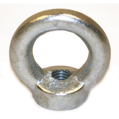 Tæt på øjemøtrik DIN 582 FZB M8, viser det indvendige M8 gevind og den runde øjeform.