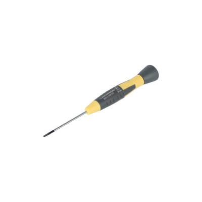 Bahco præcisionsskruetrækker ESD Safe 3.0x50 med sortoxyderet spids og ergonomisk tohåndsgreb.