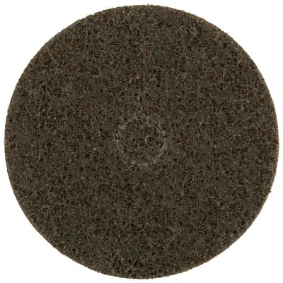 Tyrolit PREMIUM SCM-vliesrondel, 115 x 22 mm, medium P, set forfra med mørk, grov overflade.