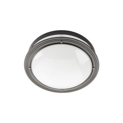 SG Armaturen Piano 2000 LED vægarmatur i grafit med rund, flad skærm, 14W og 3000K.