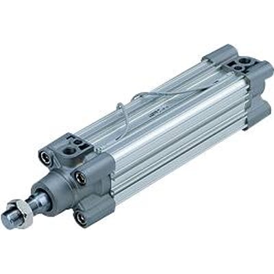 SMC CP96SDB40-500C profilcylinder med lukket trækstang, 40mm boring og 500mm slaglængde, lavet af aluminium og stål.