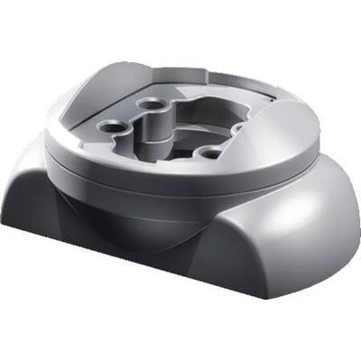 Rittal CP 60 beslag med dimensionerne 120 x 65 mm, fremstillet af gråt metal, vist på en hvid baggrund.