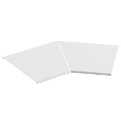 Wibe Mita låg til hjørne 45 grader, 300 mm, lavet af PC1 materiale i hvid.