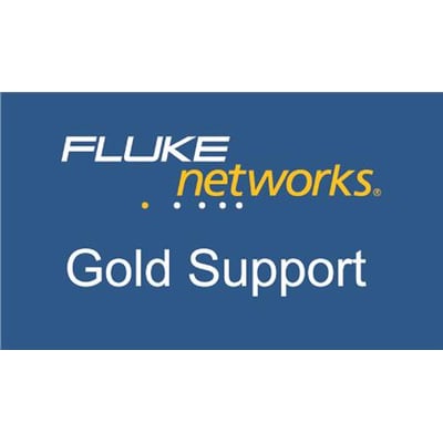 Grafik med Fluke Networks Gold Support-logo for guldsupport til LIQ-100-IE LinkIQ i 1 år.