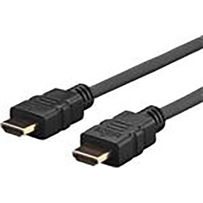 Vivolink Pro HDMI 2.0-kabel på 10 meter med sort kabel og to støbte HDMI-stik, der understøtter 4K.