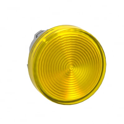 Schneider Electric ZB4BV083S LED lampehoved i gul med 22mm diameter og en riflet linse.