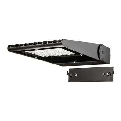 SG Armaturen Langfoss 20000 4K DALI spotlight i mørkegrå pulverlakeret aluminium med asymmetrisk optik.