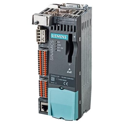 Siemens Sinamics S120 styrekort CU310-2 DP med Profibus interface, en kompakt enhed med mange tilslutningsmuligheder.
