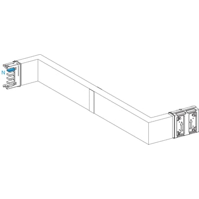 Schneider Electric Z-element 400A fladt, med 250mm bredde, justerbar længde fra 700 til 1200mm.