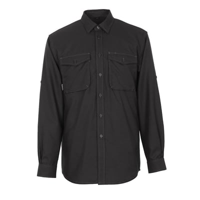 Mascot Hampton skjorte i antracit, model 50376-024, med lange ærmer og to brystlommer.