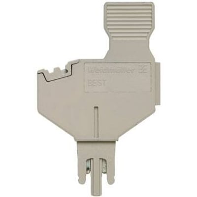 Weidmüller komponentholder BEST/D med indbygget diode 1N4007 i lysegrå plast, vist isoleret.