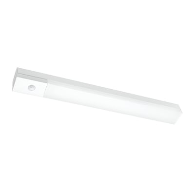 SG Armaturen Prelude Square spejlarmatur i hvid med PIR sensor og integreret LED-lys, 4000K.