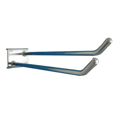 Maskinfabrikken Universal dobbelt værktøjskrog, 200mm, 35 graders vinkel og Ø6mm krogdiameter, vist isoleret på hvid baggrund.