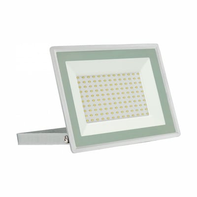 Hvid SpectrumLED LED-projektør på 100 W med synlige dioder og justerbar monteringsbøjle.