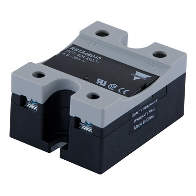 Carlo Gavazzi Industri 1-faset ZS-enhed med lysdiode, vist skråt med gråt topstykke og sort kabinet.